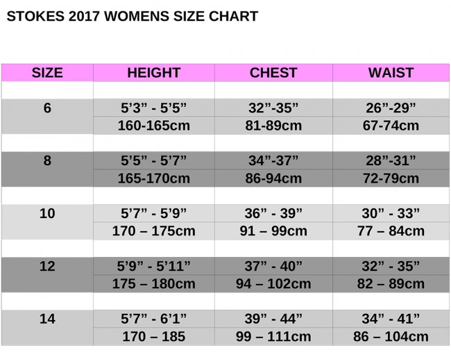 Jump Apparel Size Chart