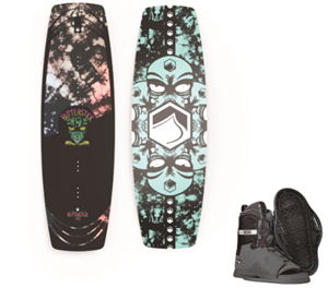 Liquid Force Butterstick Wakeboard and Transit Bindings 2023 Package